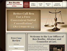 Tablet Screenshot of benboothelaw.com